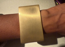 Load image into Gallery viewer, Gold square cuff bracelet
