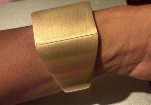 Gold square cuff bracelet