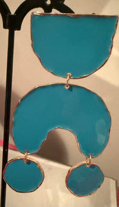 Turquoise abstract dangles