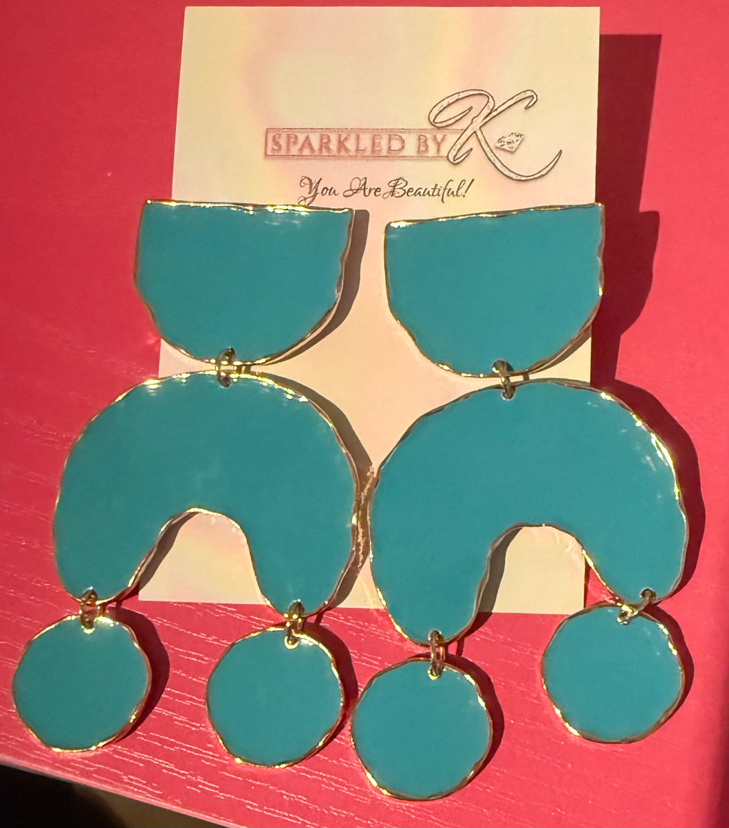 Turquoise abstract dangles