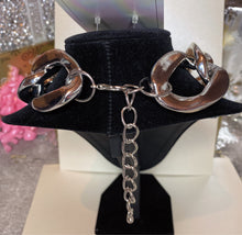 Load image into Gallery viewer, Silver chain link necklace with silver ball studs
