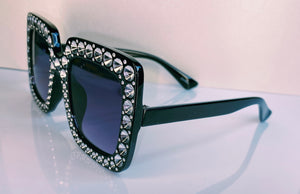 Black Bling sunglasses  (little girl size)