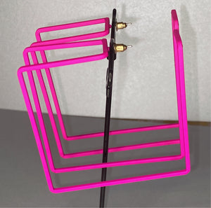 Pink Square Hoops