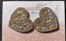 Load image into Gallery viewer, Cute rhinestone heart earrings
