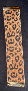 Animal print magnetic closure bracelet