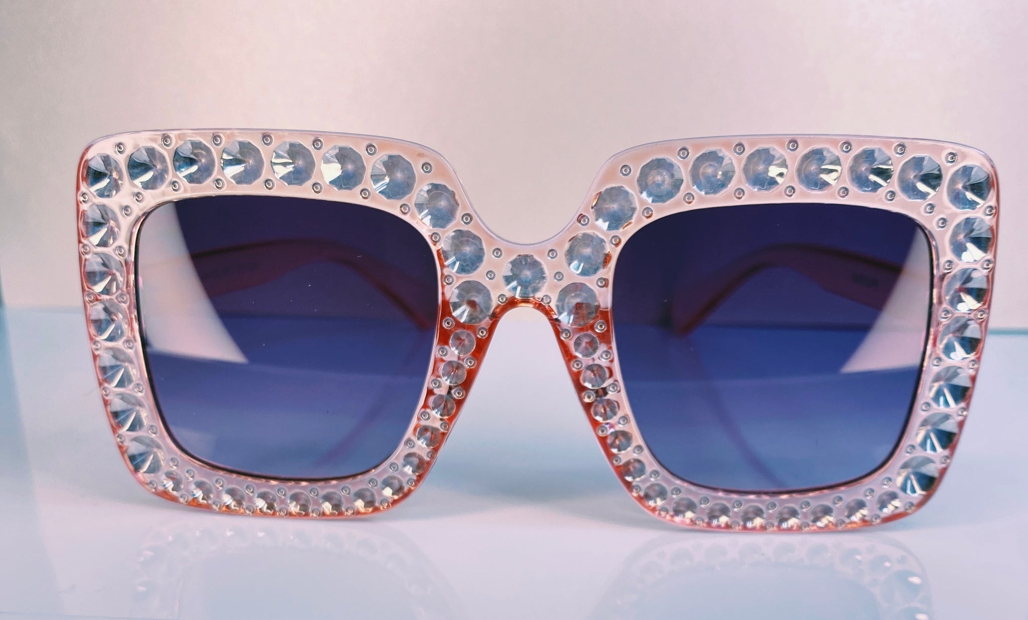 Pink Bedazzled Sunglasses