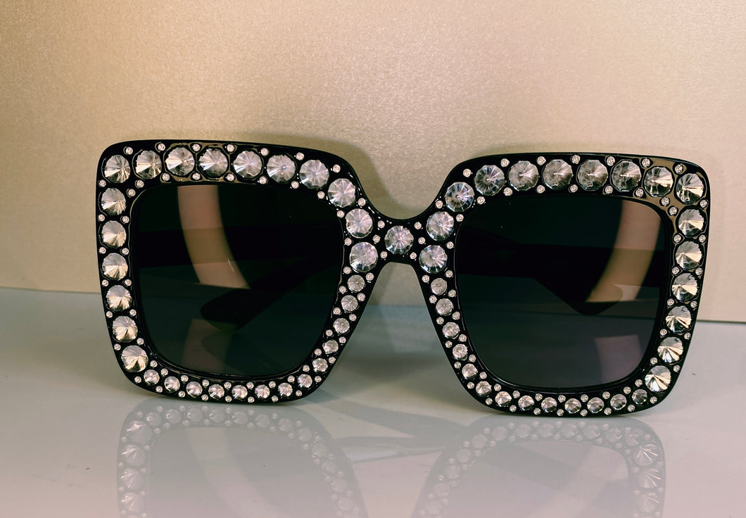 Black Bling sunglasses  (little girl size)