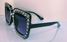 Load image into Gallery viewer, Black Bling sunglasses  (little girl size)
