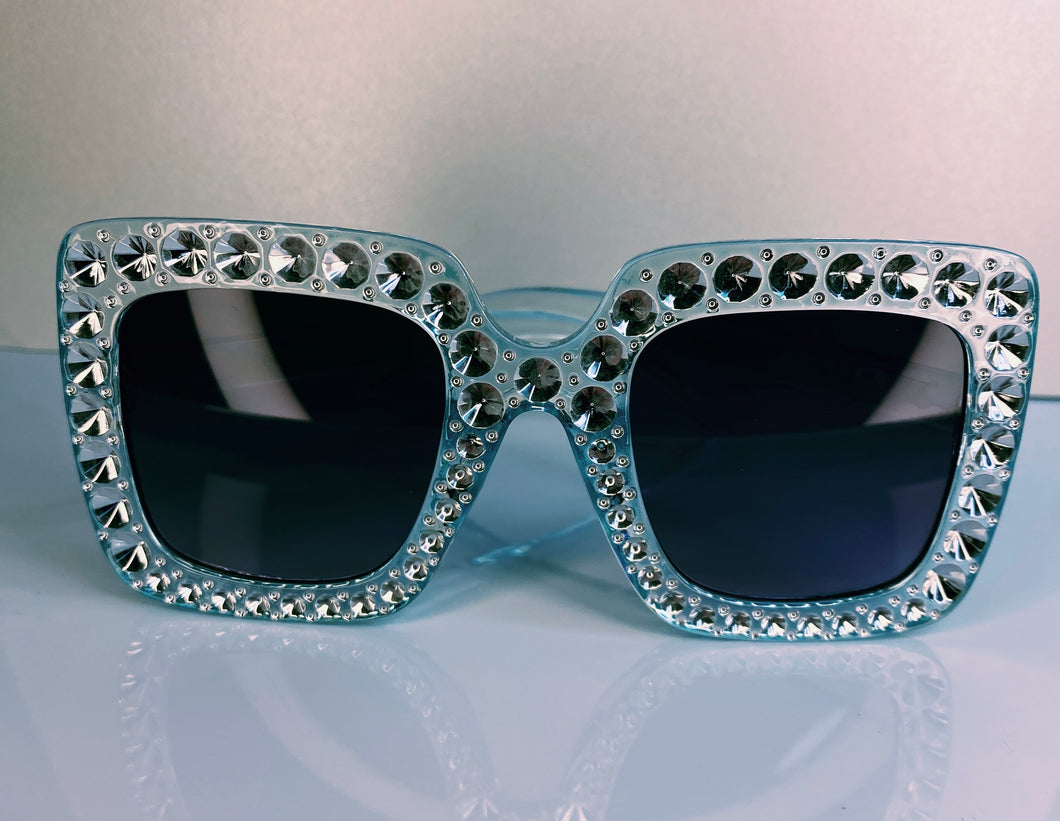 Blue Ice Bling Sunglasses (little girl size)